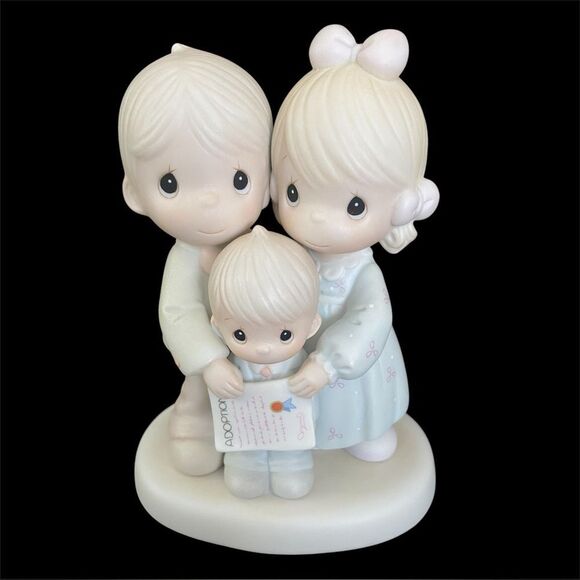 Precious Moments Family Figurine - Cream and Light Blue - Picture 1 of 3